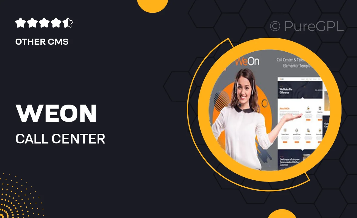 WeOn – Call Center & Telemarketing Elementor Template Kit