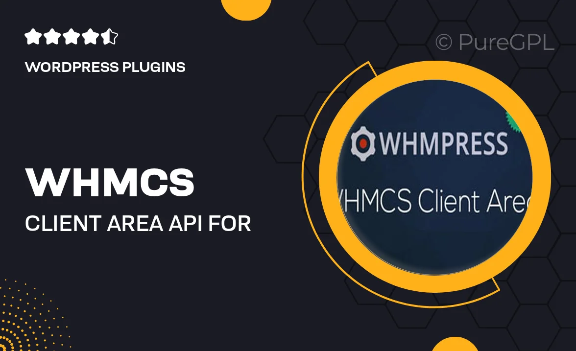 WHMCS Client Area (API) for WordPress by WHMpress