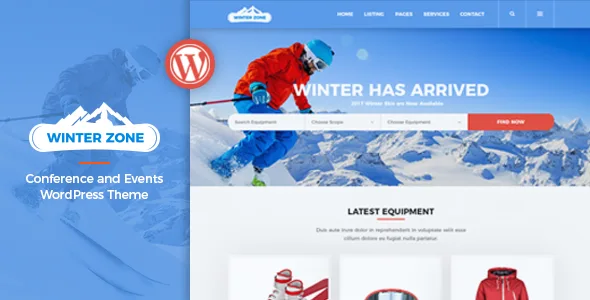 winterzone ski winter sports wordpress theme 1