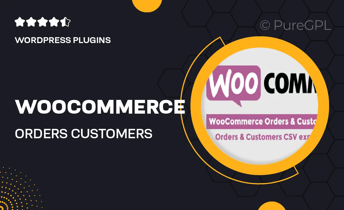 WooCommerce Orders & Customers Exporter