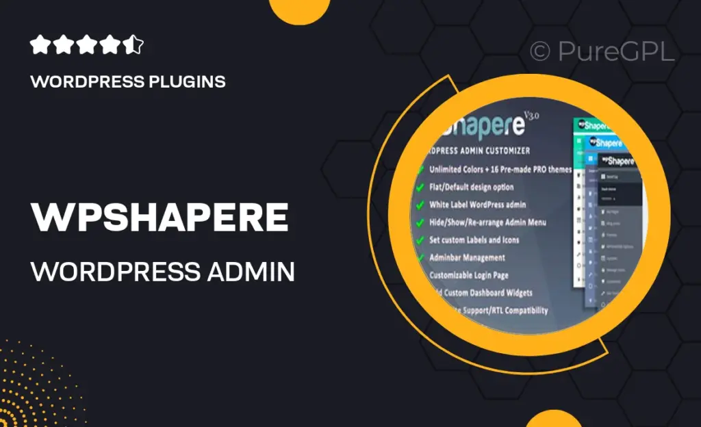 WPShapere – WordPress Admin Theme