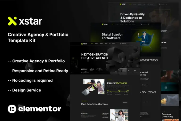 xstar creative agency portfolio template kit 1