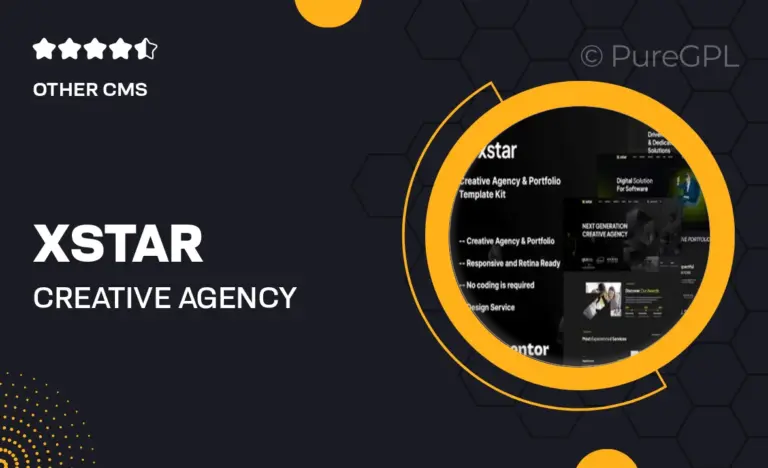 xstar creative agency portfolio template kit