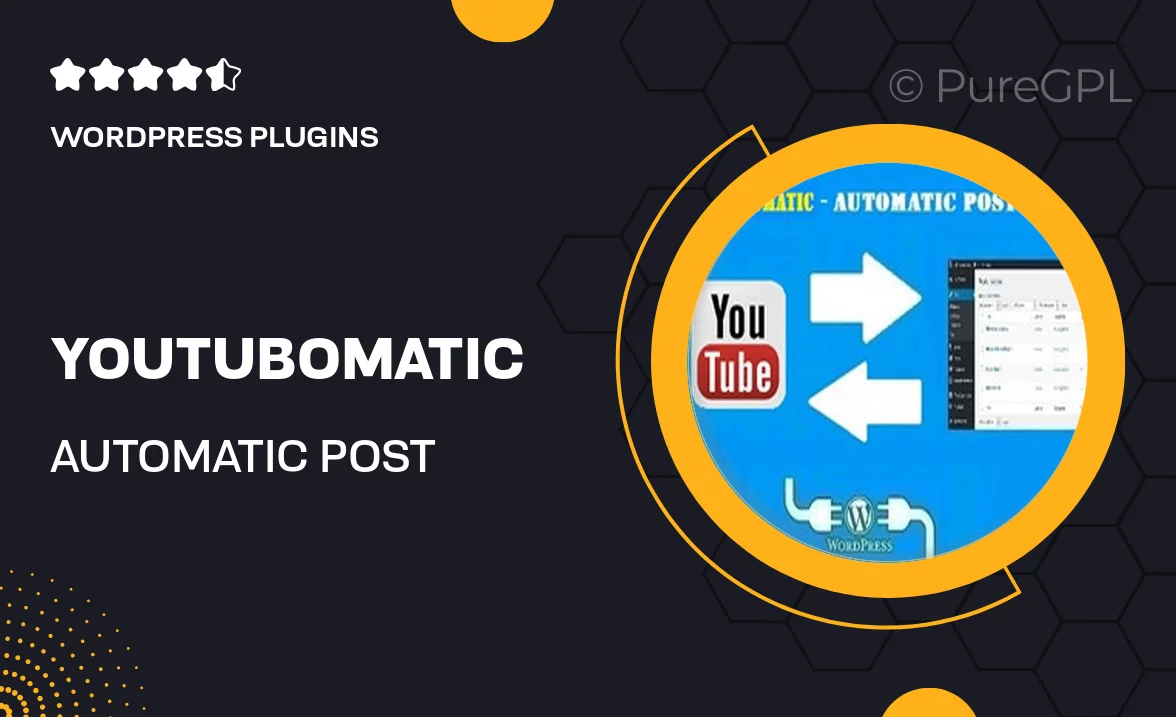 Youtubomatic Automatic Post Generator and YouTube Auto Poster Plugin for WordPress