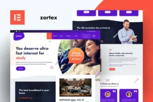Zortex – Broadband & Internet Services Elementor Template Kit