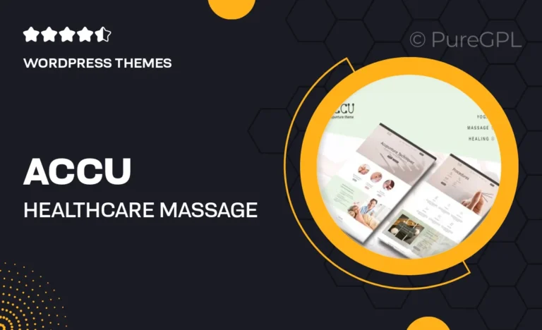 accu healthcare massage wordpress theme