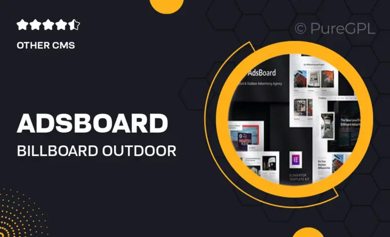 adsboard billboard outdoor advertising agency elementor template kit