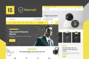 Alarmax – Security Services & Alarm Installation Elementor Template Kit