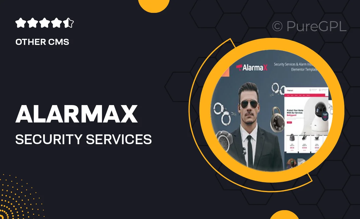 Alarmax – Security Services & Alarm Installation Elementor Template Kit