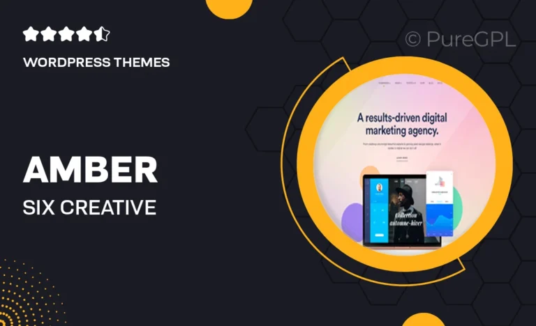 amber six creative multipurpose wordpress theme