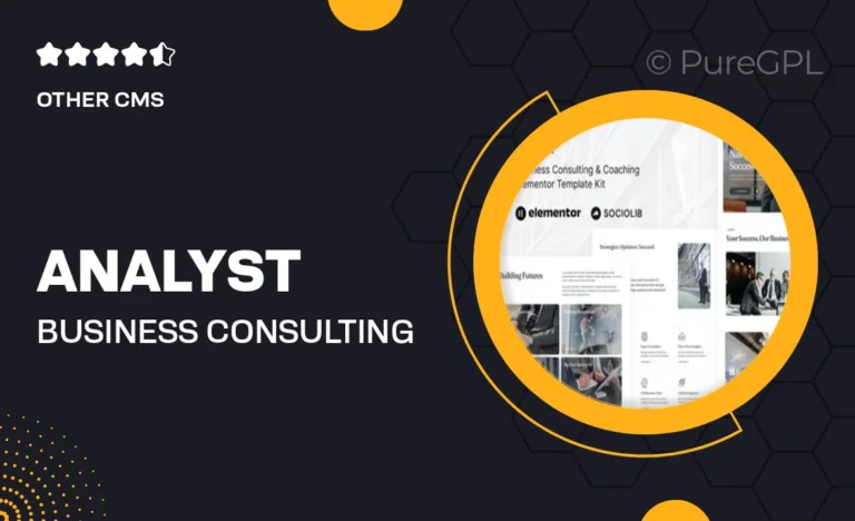 analyst business consulting coaching elementor template kit
