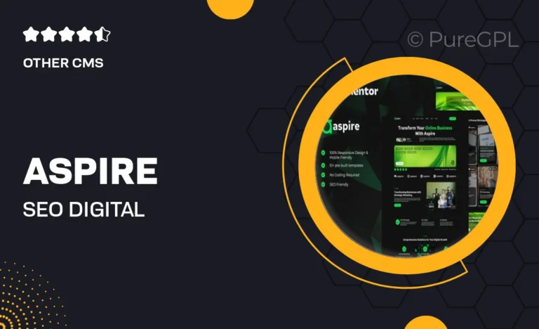 aspire seo digital marketing elementor template kit