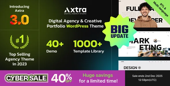 axtra digital agency creative portfolio theme 1