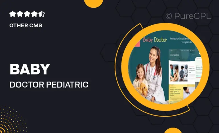 baby doctor pediatric clinic elementor template kit