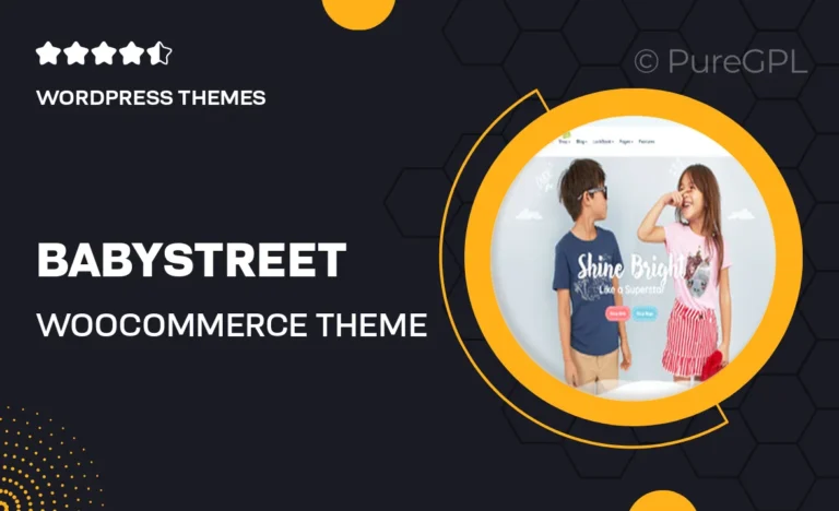 babystreet woocommerce theme for kids toys and clothes shops