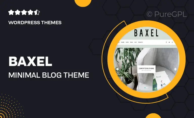 baxel minimal blog theme for wordpress