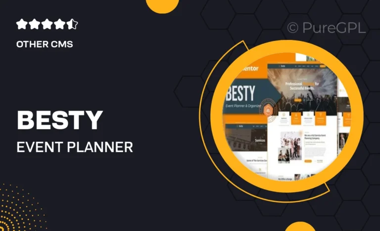 besty event planner organizer elementor template kit