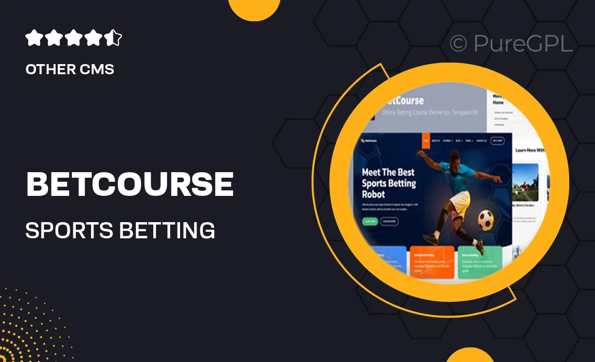 BetCourse – Sports Betting & Prediction Course Elementor Template Kit