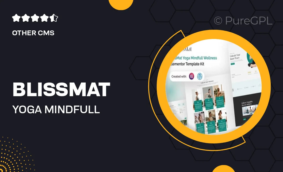 BlissMat – Yoga & Mindfull Wellness Elementor Template Kit