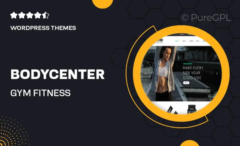 bodycenter gym fitness woocommerce wordpress theme