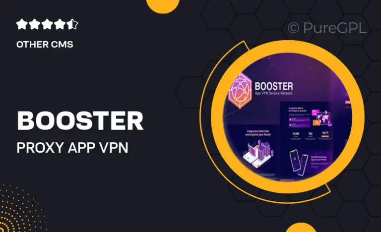 booster proxy app vpn service elementor template kit