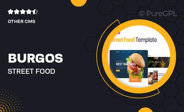 burgos street food elementor template kit