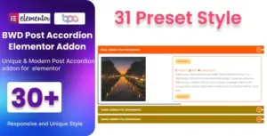 BWD Blog Post Accordion Addon For Elementor