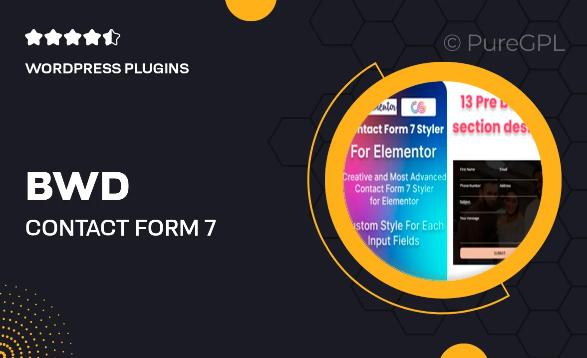 BWD Contact Form 7 Styler Addon For Elementor
