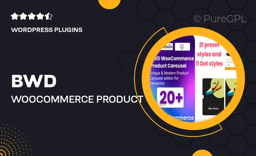 BWD WooCommerce Product Carousel Addon For Elementor