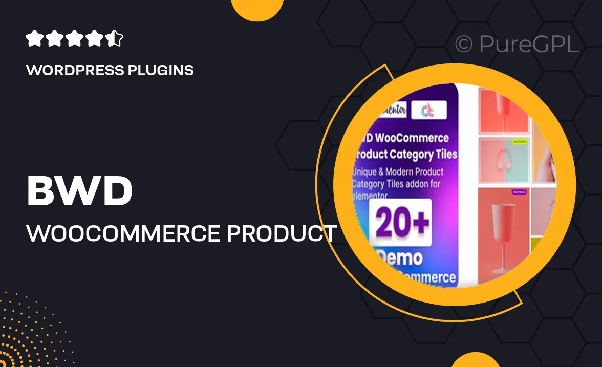 BWD WooCommerce Product Category Tiles Addon For Elementor