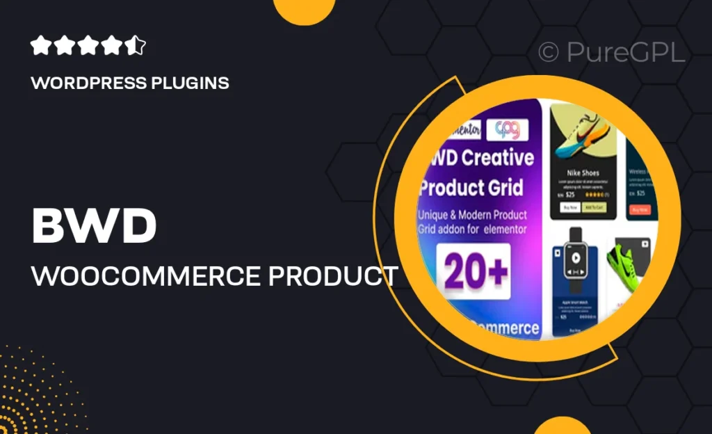 BWD WooCommerce Product Grid Addon for Elementor