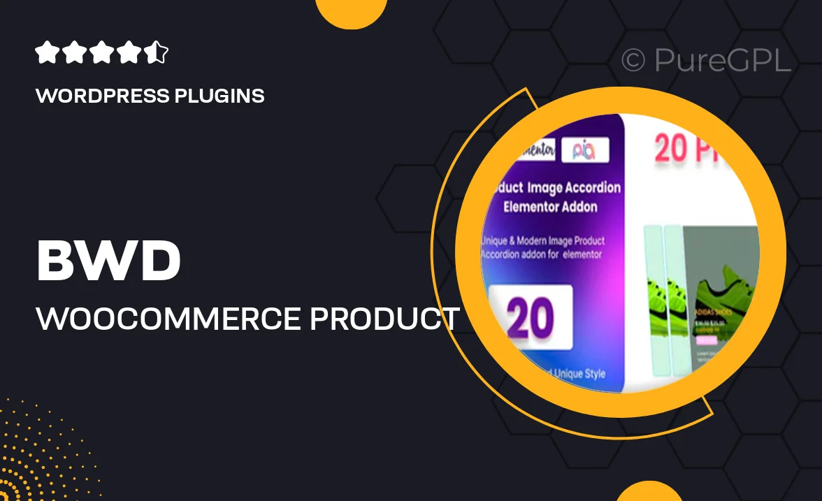 BWD WooCommerce Product Image Accordion Addon For Elementor