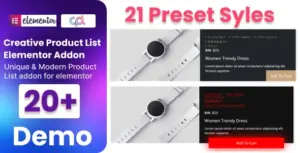 BWD WooCommerce Product List Addon For Elementor