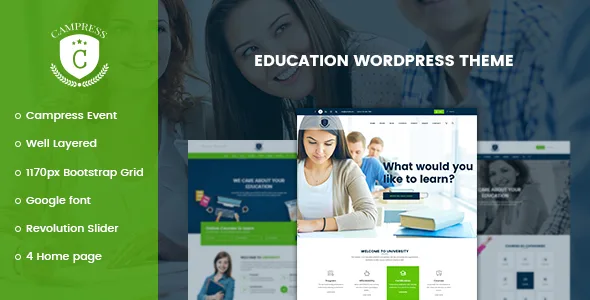 campress responsive education wordpress theme 1