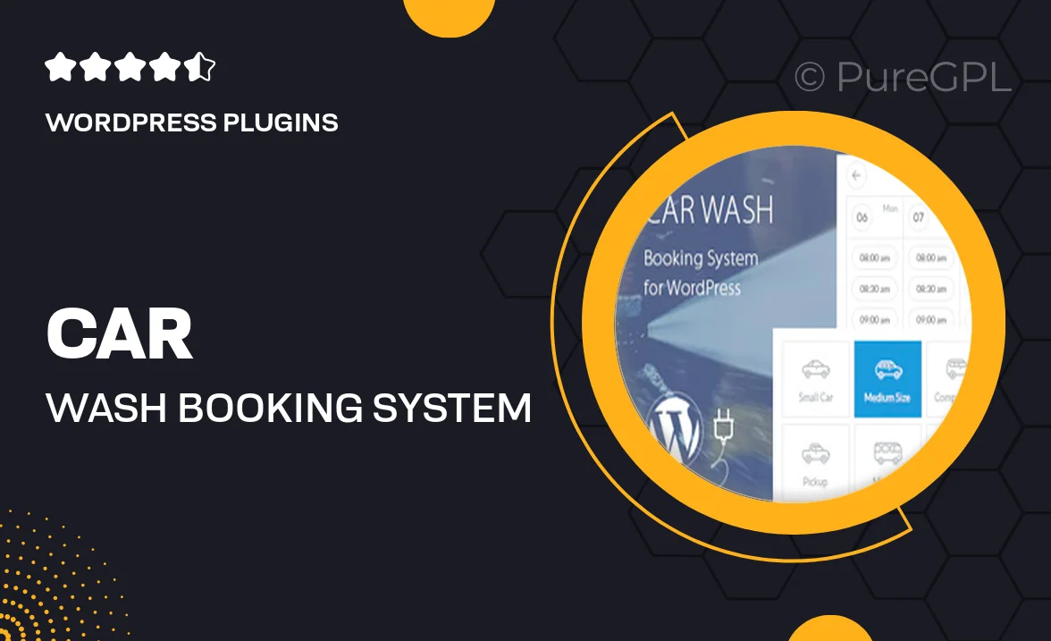 Car Wash Booking System For WordPress