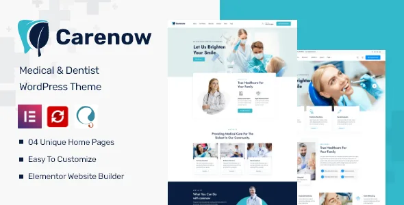 carenow medical dentist wordpress theme 1