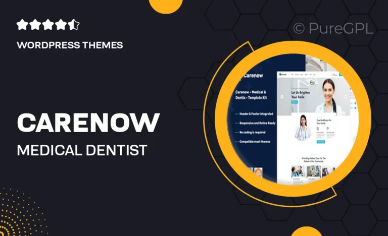 carenow medical dentist wordpress theme