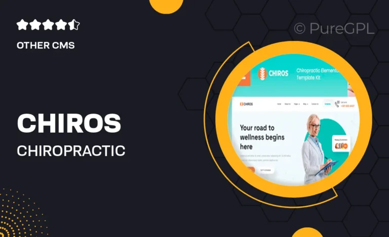 chiros chiropractic elementor template kit
