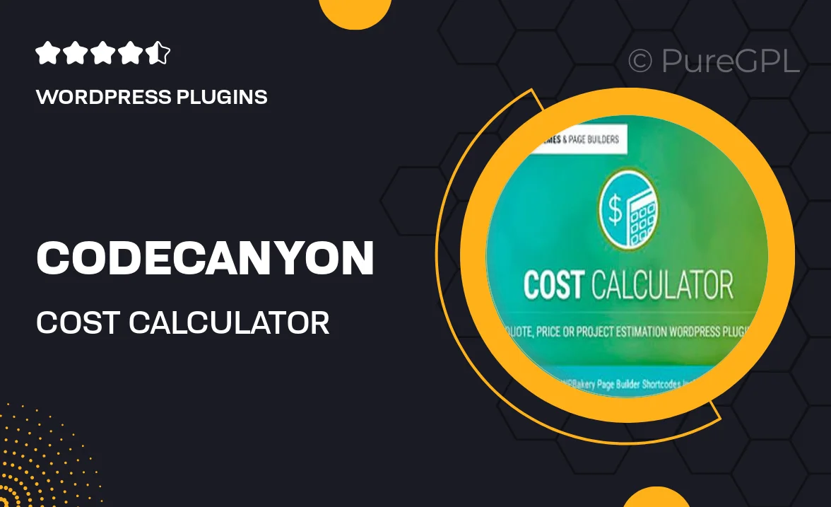 Codecanyon | Cost Calculator WordPress