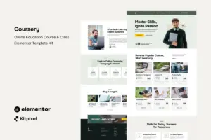 Coursery – Online Education Course & Class Elementor Template Kit