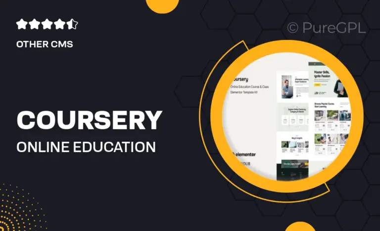 coursery online education course class elementor template kit