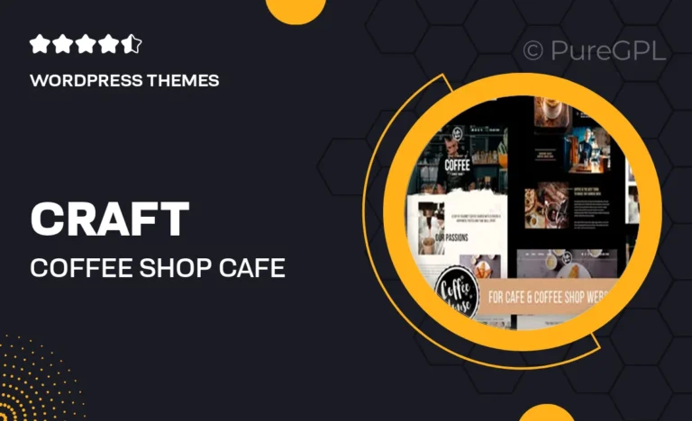 craft coffee shop cafe restaurant wordpress
