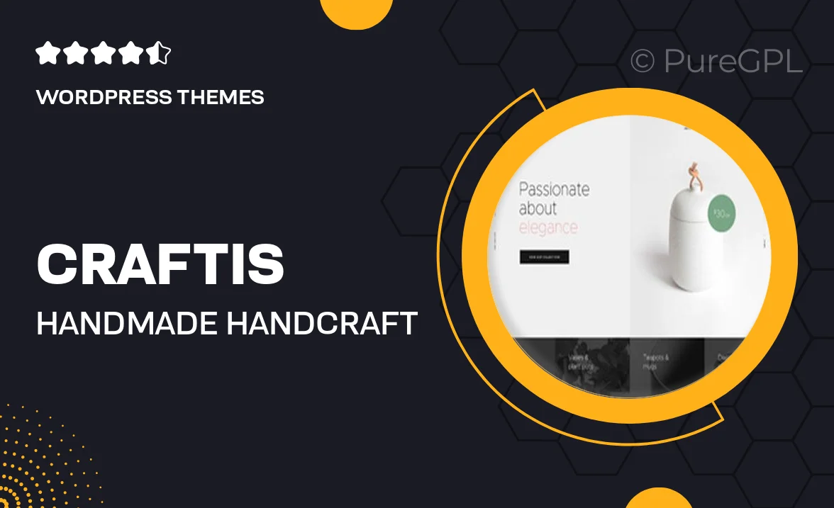 Craftis – Handmade, Handcraft & Artisan WordPress Theme for Creatives + WCFM