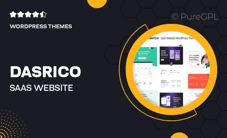 dasrico saas website wordpress theme