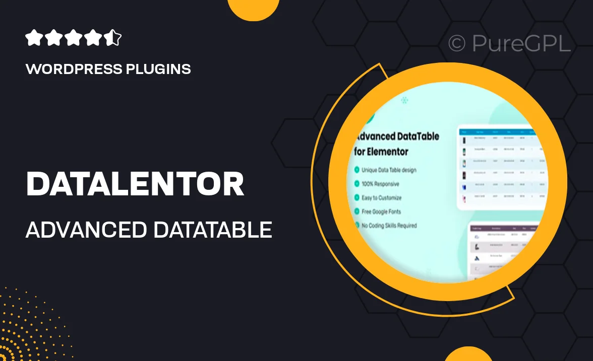 Datalentor – Advanced DataTable for Elementor