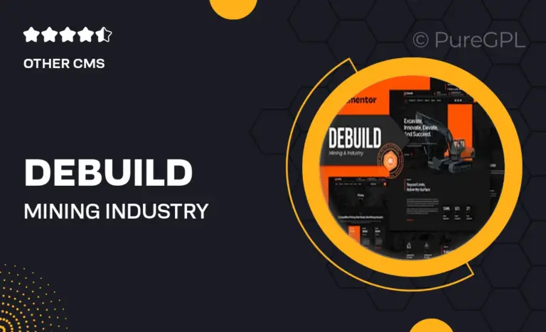 debuild mining industry elementor pro template kit