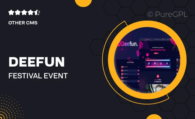 deefun festival event organizer elementor template kit