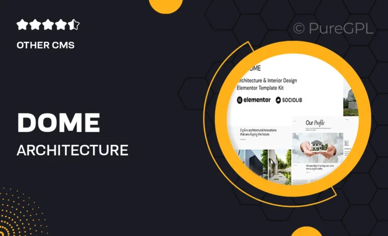 dome architecture interior design elementor template kit