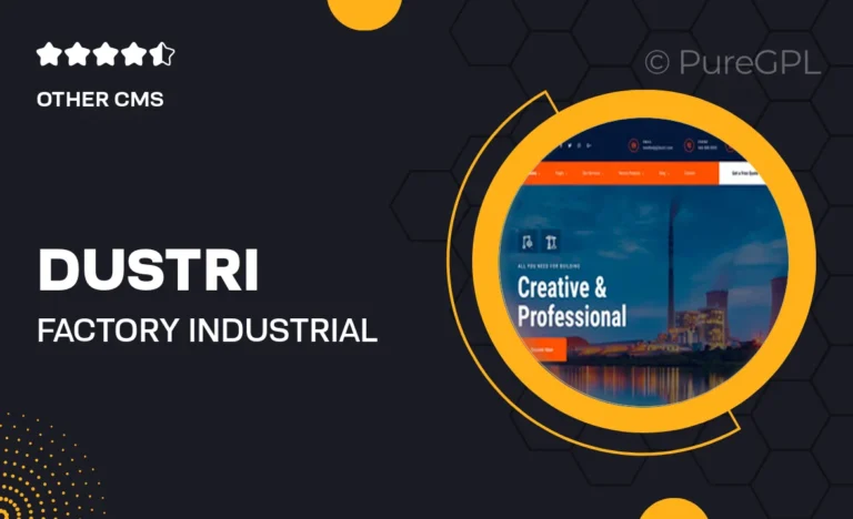 dustri factory industrial elementor template kit
