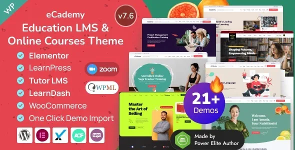 eCademy – Online Courses, Coaching & Education LMS WP Theme